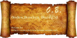 Ondrejkovics Buzád névjegykártya